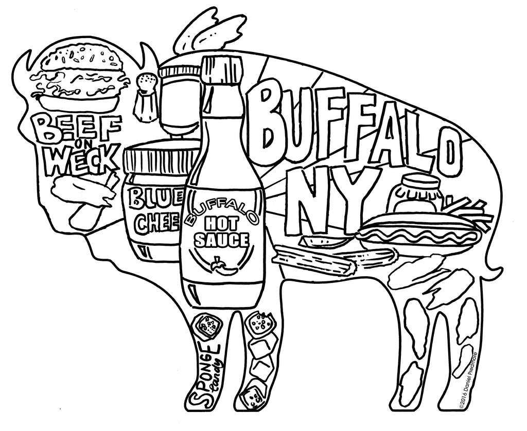 Free Buffalo, New York Coloring Pages