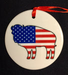 buffalove, 716 Buffalo ny, buffalo glassware, billieve, buffalo gifts, rustic buffalo, usa buffalo christmas ornament