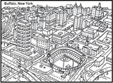 Buffalo New York Coloring Book - Digital Download