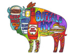 buffalove, 716 Buffalo ny, buffalo glassware, billieve, buffalo gifts, rustic buffalo, buffalo coloring book