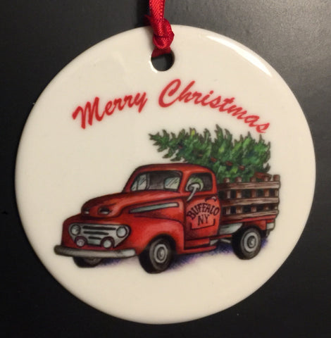 buffalo christmas ornament, buffalove, 716 Buffalo ny, buffalo glassware, billieve, buffalo gifts