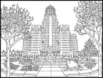 Buffalo New York Coloring Book - Digital Download