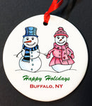 buffalo christmas ornament, buffalove, 716 Buffalo ny, buffalo glassware, billieve, buffalo gifts, rustic buffalo