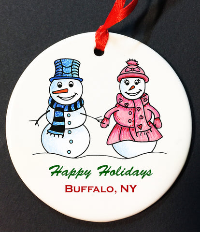 buffalo christmas ornament, buffalove, 716 Buffalo ny, buffalo glassware, billieve, buffalo gifts, rustic buffalo