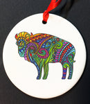buffalo christmas ornament, buffalove, 716 Buffalo ny, buffalo glassware, billieve, buffalo gifts, rustic buffalo
