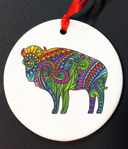 buffalo christmas ornament, buffalove, 716 Buffalo ny, buffalo glassware, billieve, buffalo gifts, rustic buffalo