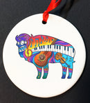 music buffalo christmas ornament, buffalove, 716 Buffalo ny, buffalo glassware, billieve, buffalo gifts