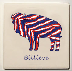 buffalo coaster, zubaz, ceramic coasters, billieve